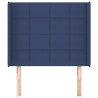 Cabecero con orejas de tela azul 93x16x118/128 cm 3
