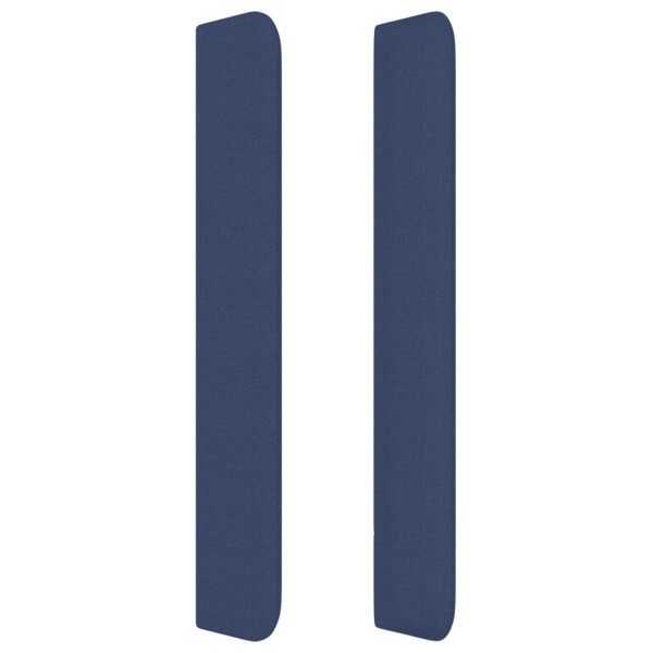 Cabeceira de cama c/ abas tecido 93x16x118/128 cm azul M 4