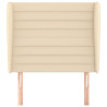 Cabecero con orejas de tela color crema 93x23x118/128 cm 3