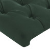 Cabecero con luces LED terciopelo verde oscuro 160x7x118/128 cm 5
