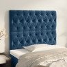 Cabeceros 2 unidades de terciopelo azul oscuro 90x7x78/88 cm 1