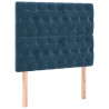 Cabeceira de cama 2 pcs veludo 90x7x78/88 cm azul-escuro 2