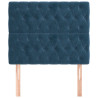 Cabeceros 2 unidades de terciopelo azul oscuro 90x7x78/88 cm 3