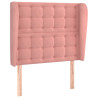 Cabeceira cama c/ abas veludo 103x23x118/128 cm rosa 2