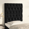 Cabeceros 2 unidades de terciopelo negro 80x7x78/88 cm 1