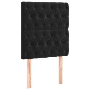 Cabeceira de cama 2 pcs veludo 80x7x78/88 cm preto H