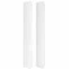 Cabeceira cama c/ abas couro artificial 163x16x118/128cm branco 4