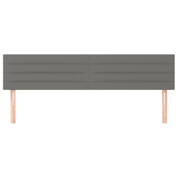 Cabeceira de cama 2 pcs tecido 90x5x78/88 cm cinzento-escuro M 3