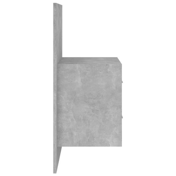 Cabecero de cama y mesitas madera contrachapada gris hormigón M 5