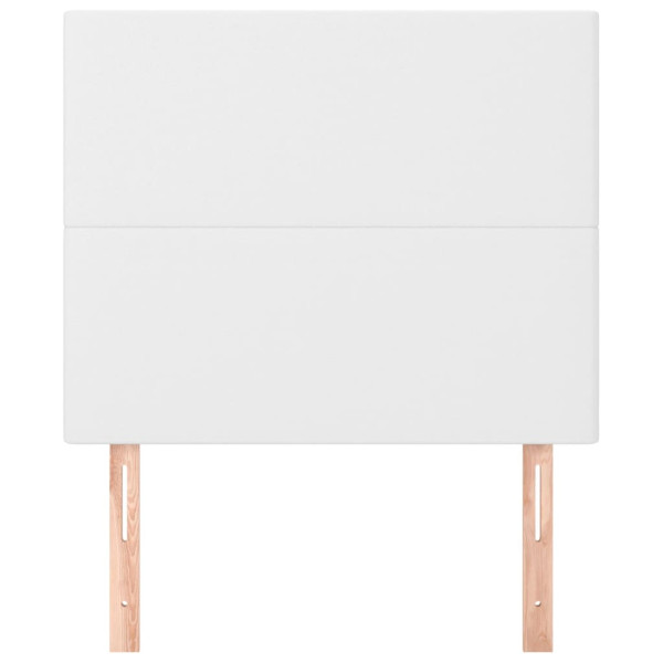 Cabeceira de cama 2 pcs couro artificial 90x5x78/88 cm branco M 3