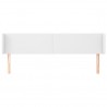 Cabeceira cama c/ abas couro artificial 183x16x78/88 cm branco 3