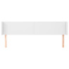 Cabecero de cuero sintético blanco 183x16x78/88 cm 3