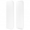 Cabeceira cama c/ abas couro artificial 183x16x78/88 cm branco 4
