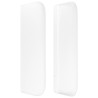 Cabecero de cuero sintético blanco 183x16x78/88 cm 4