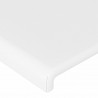 Cabeceira cama c/ abas couro artificial 183x16x78/88 cm branco 5