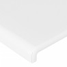 Cabecero de cuero sintético blanco 183x16x78/88 cm 5