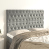 Cabeceira de cama 4 pcs tecido 80x7x78/88 cm cinzento-claro 1