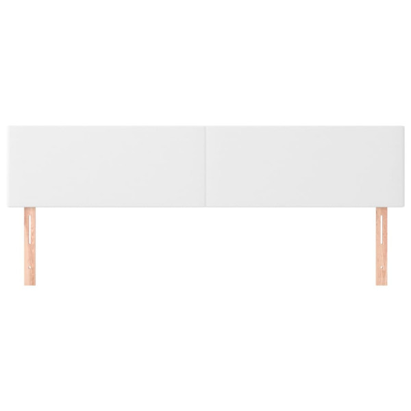 Cabeceros 2 unidades de cuero sintético blanco 90x5x78/88 cm M 3