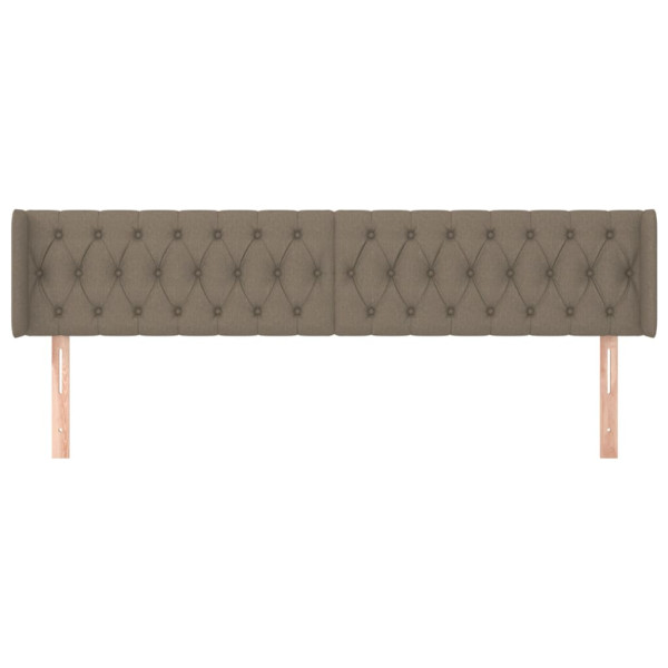 Cabecero de tela gris taupe 183x16x78/88 cm M 3