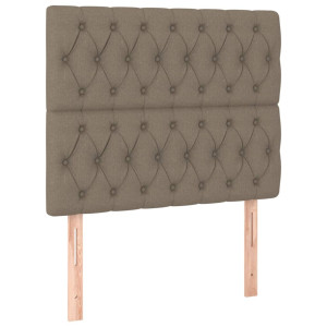 Cabeceros 2 unidades de tela gris taupe 90x7x78/88 cm H