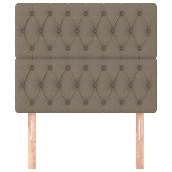 Cabeceira cama 2 pcs tecido 90x7x78/88 cm cinzento-acastanhado M 3