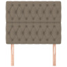 Cabeceros 2 unidades de tela gris taupe 90x7x78/88 cm 3