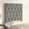 Cabeceros 2 unidades de terciopelo gris claro 80x7x78/88 cm 1