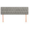 Cabeceira de cama 2 pcs tecido 80x7x78/88 cm cinzento-claro 3