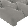 Cabeceira de cama 2 pcs tecido 80x7x78/88 cm cinzento-claro 4
