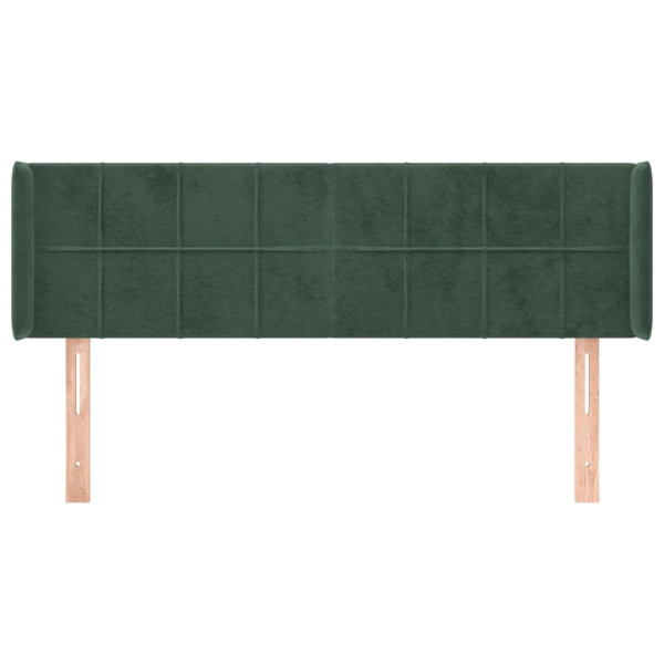 Cabecero de terciopelo verde oscuro 147x16x78/88 cm M 3