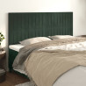 Cabeceros 4 unidades de terciopelo verde oscuro 80x5x78/88 cm 1