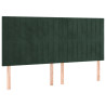 Cabeceira de cama 4 pcs veludo 80x5x78/88 cm verde-escuro 2