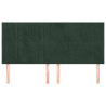 Cabeceira de cama 4 pcs veludo 80x5x78/88 cm verde-escuro 3