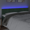 Cabecero con LED de terciopelo gris oscuro 160x5x78/88 cm 3