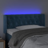 Cabecero con LED de terciopelo azul oscuro 93x16x78/88 cm 4