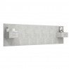 Cabecero de cama y mesitas madera contrachapada gris hormigón 3