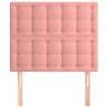 Cabeceira de cama 2 pcs veludo 100x5x78/88 cm rosa 3
