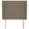 Cabeceira cama c/ abas tecido 93x23x118/128cm cinza-acastanhado 3