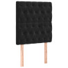 Cabecero con luces LED terciopelo negro 80x7x118/128 cm 4