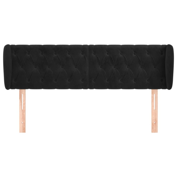 Cabecero de terciopelo negro 163x23x78/88 cm M 3