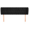 Cabeceira de cama c/ abas veludo 163x23x78/88 cm preto 3