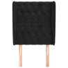 Cabecero con orejas de terciopelo negro 83x23x118/128 cm 3