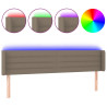Cabeceira de cama c/ luzes LED 183x16x78/88cm cinza-acastanhado 2