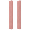Cabeceira cama c/ abas veludo 103x16x118/128 cm rosa 4