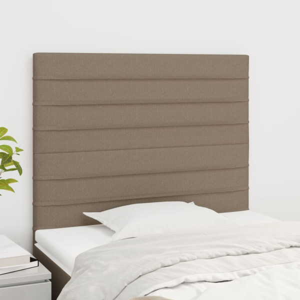Cabeceros 2 unidades de tela gris taupe 90x5x78/88 cm D