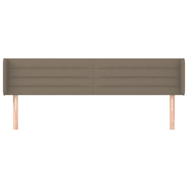 Cabecero de tela gris taupe 183x16x78/88 cm M 3