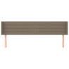 Cabeceira cama abas tecido 183x16x78/88 cm cinzento-acastanhado 3