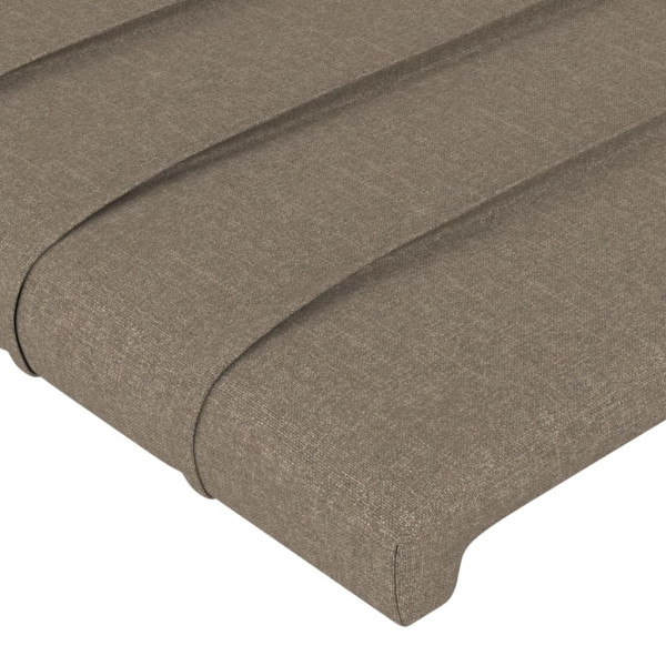 Cabecero de tela gris taupe 183x16x78/88 cm M 5