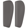 Cabecero de cuero sintético gris 163x23x78/88 cm 4