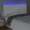 Cabecero con luces LED cuero sintético blanco 160x5x118/128 cm 3
